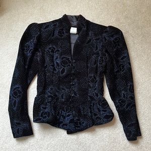 Vintage Gunne Sax Jessica McClintock Velvet Rhinestone Jacket